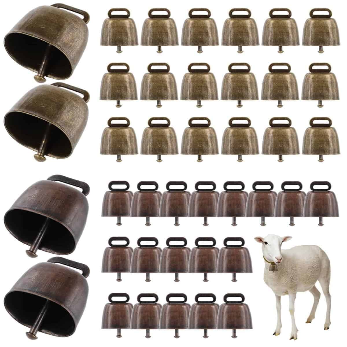 40 PCS Campanas de Vacas, Campanas de Cobre para Pastoreo,