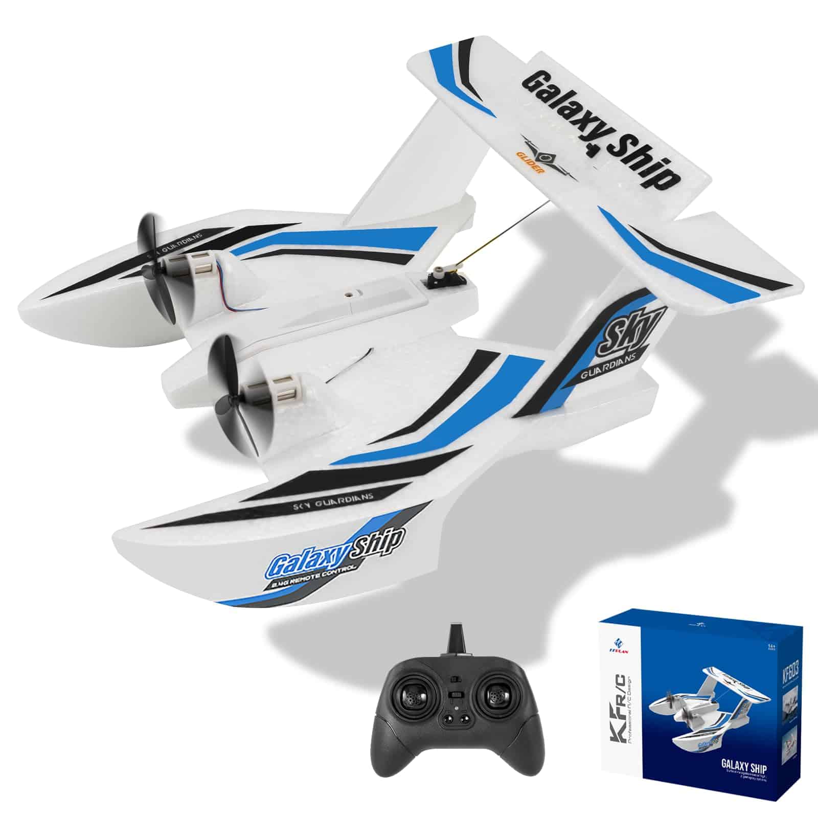 Avión RC QI XING de 3 Canales, Control Remoto de 2.4GH