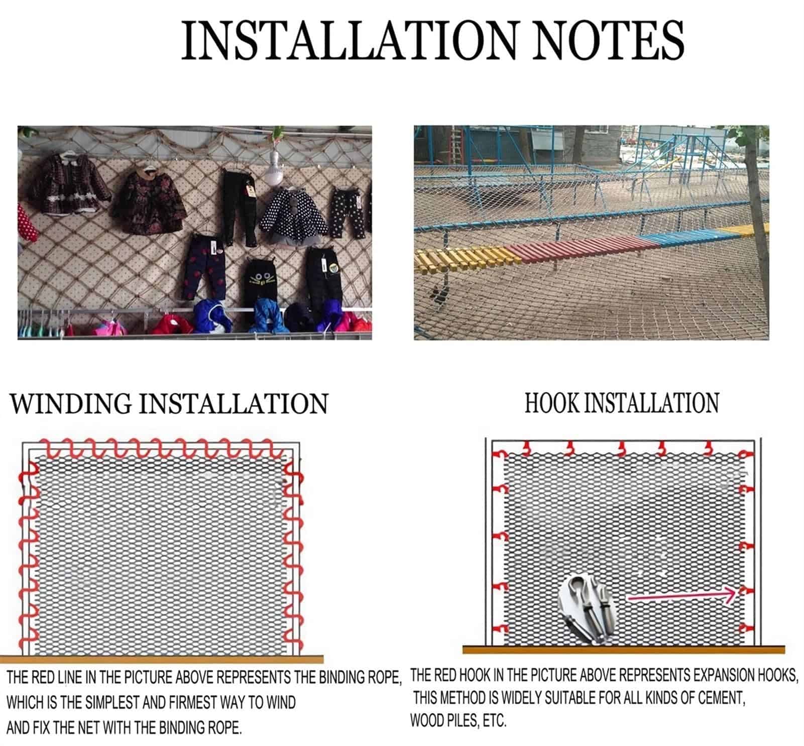 Red de Seguridad Anticaídas para Niños, -Cáñamo - Imagen 3