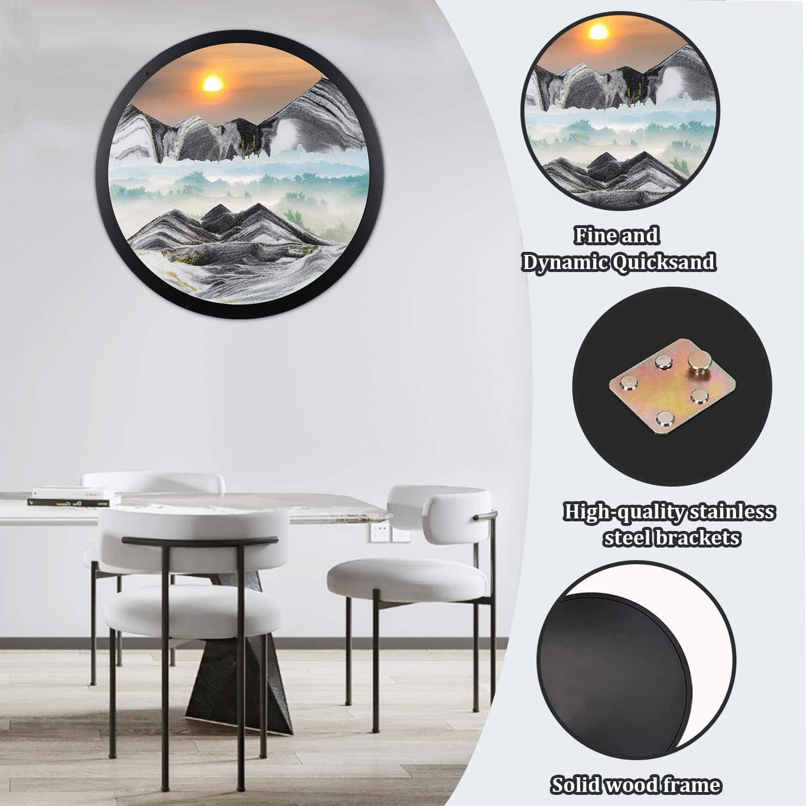 Heuanpte 17.3" Arte en Movimiento de Arena, Arte de Pared - Imagen 4