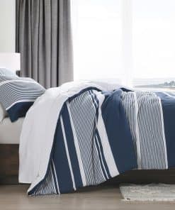 SahSahCasa Juego de Edredón King, Juego de Edredón Azul