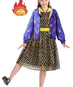 EOILFM Disfraz de Elemental Ember para Niñas Vestido de