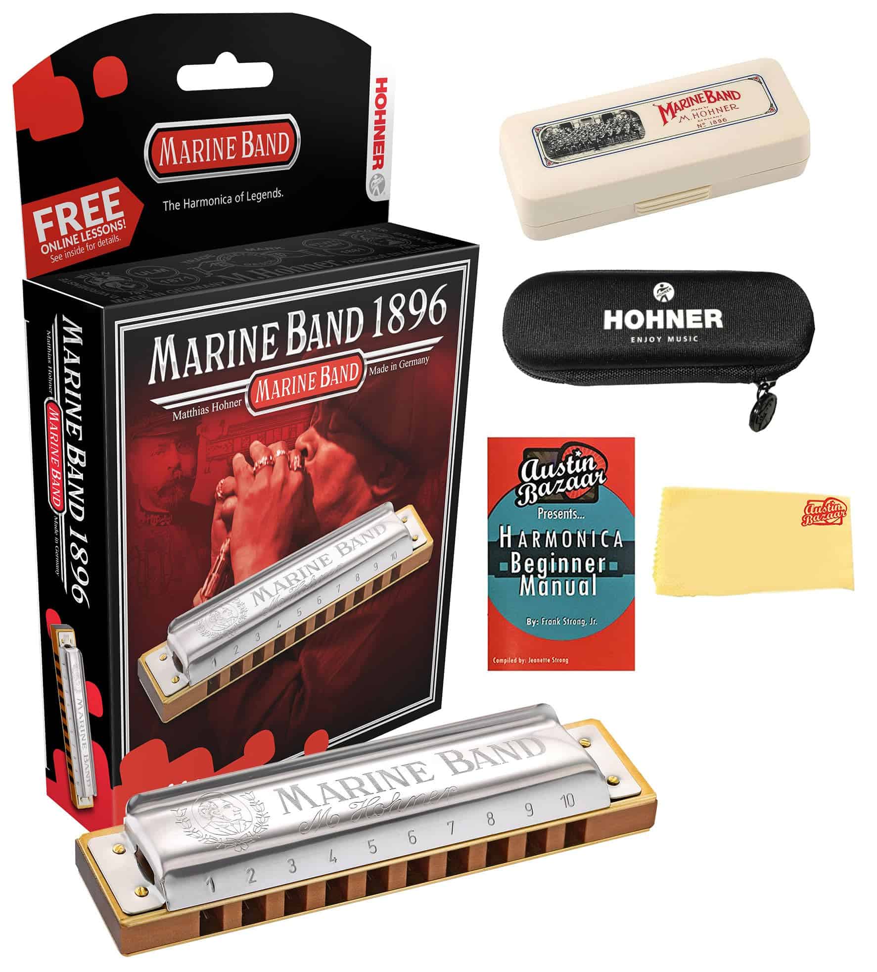 Armónica Hohner Marine Band 1896 Classic - Clave de C#