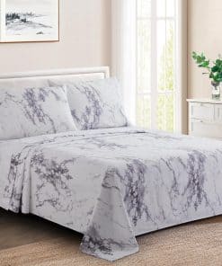 Juego de Sábanas de 4 Piezas para Cama con Estampado de