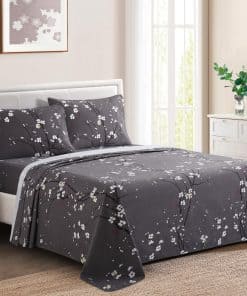 Juego de Sábanas de 4 Piezas para Cama Doble/Completa con