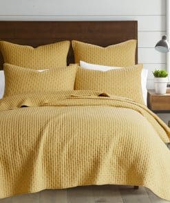 Juego de edredón Levtex Home - Cross Stitch Ochre - 100%