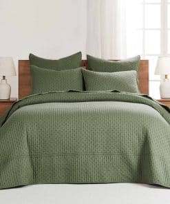 Levtex Home - Juego de Colcha con Quilt de Punto de Cruz