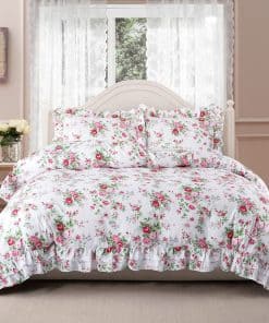 Set de Funda de Edredón con Volantes ZJZC Queen, 100%