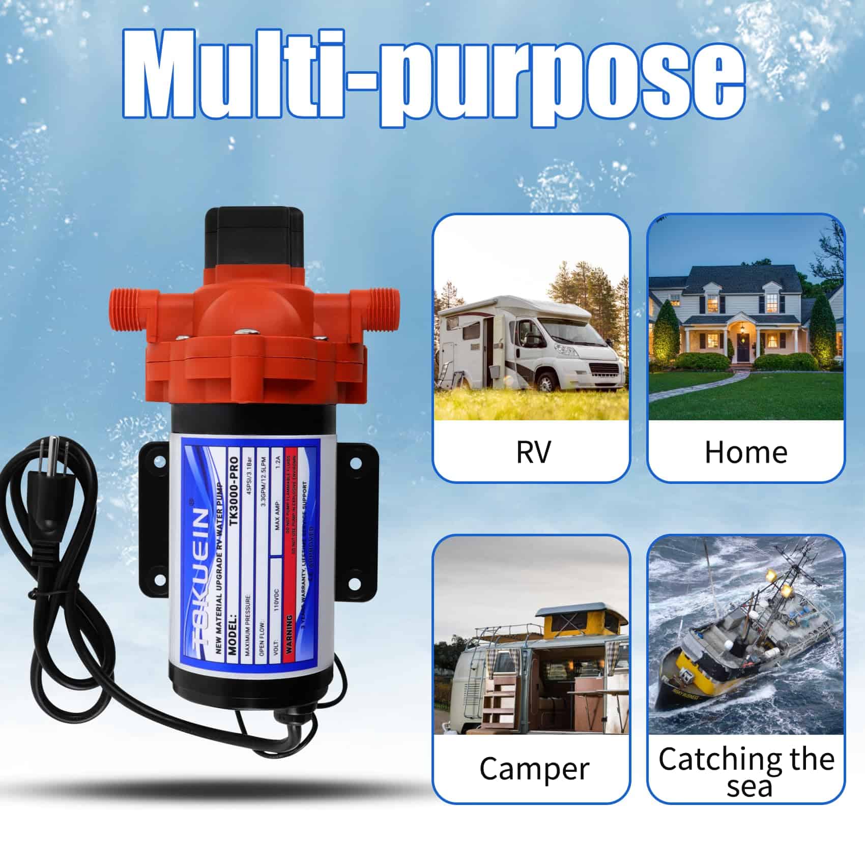 2088-422-144/2088-554-144 Bomba de Diafragma de Agua 12 - Imagen 3