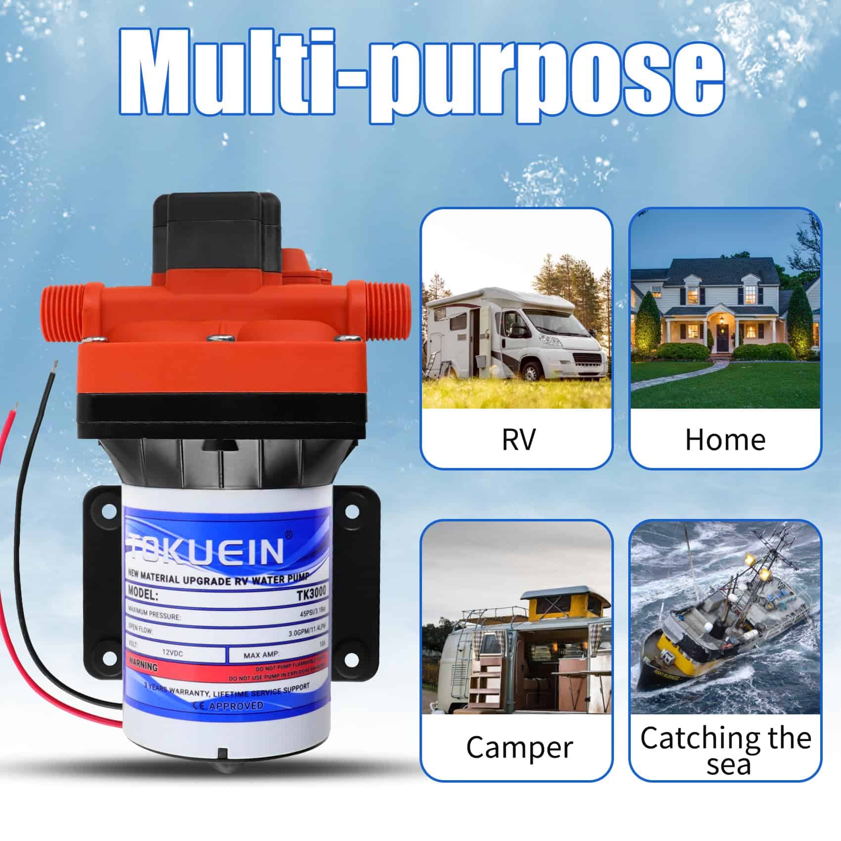 Bomba de diafragma de agua 2088-554-144/2088-422-144 12 - Imagen 3