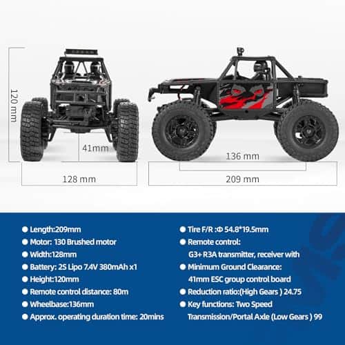 MQ & KUN FMS FCX24 1/24 Lemur RTR, Buggy RC 4x4 Cepillado - Imagen 6