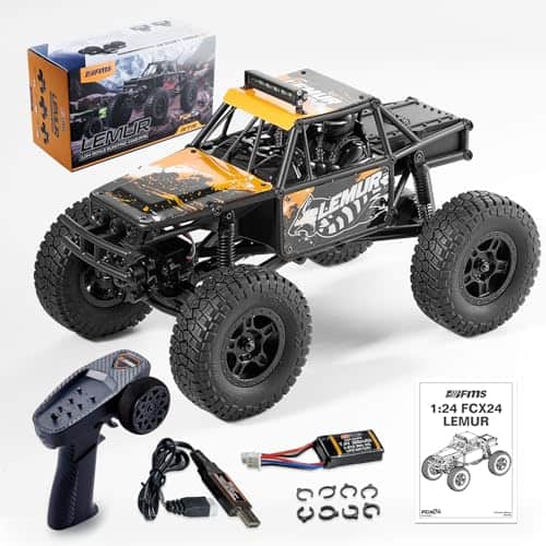 MQ & KUN FMS FCX24 1/24 Lemur RTR, Buggy RC 4x4 Cepillado
