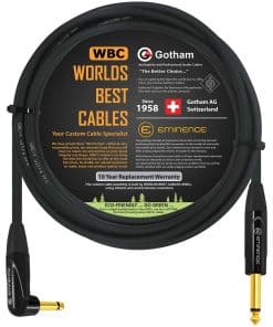 Cable de Instrumento para Guitarra Bajo de 12 Pies - Gotham