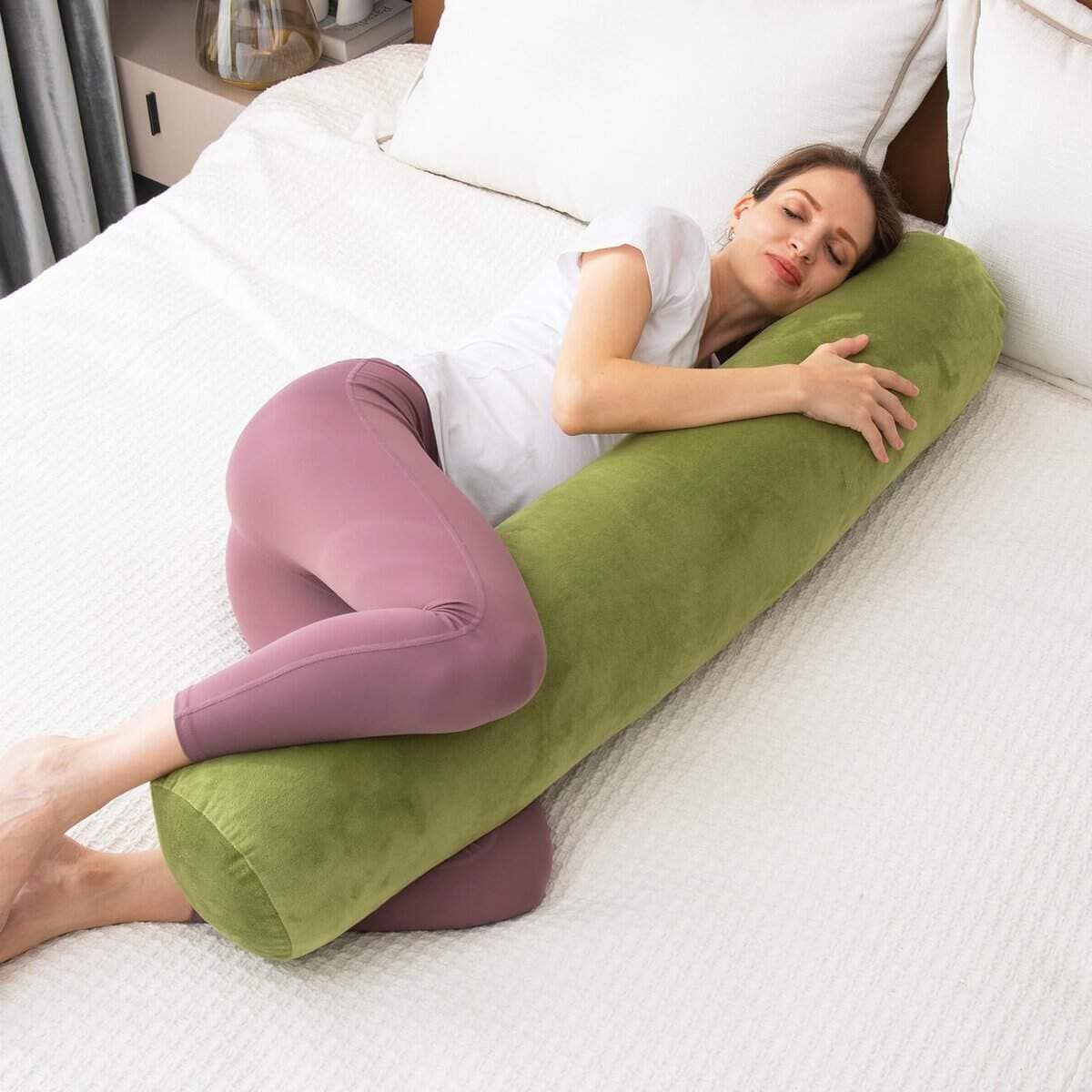 1 MIDDLE ONE Almohada de Refuerzo para Cama, Almohada Larga - Imagen 7