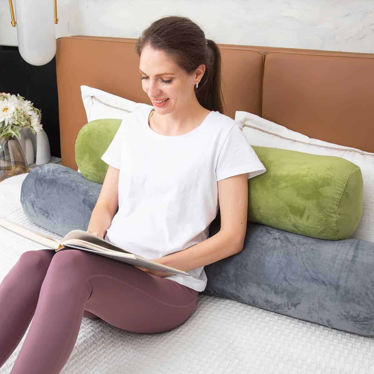 1 MIDDLE ONE Almohada de Refuerzo para Cama, Almohada Larga - Imagen 6