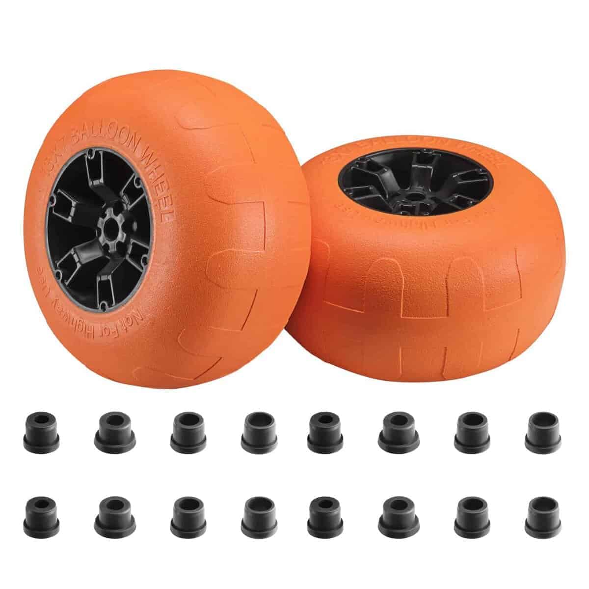 Ruedas de globo de playa ONECHOI, 13" Ruedas de PU sólido