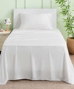 Juego de sábanas gemelas INFIIXSO en color blanco marfil -