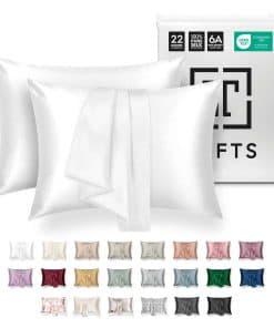 Funda de Almohada de Seda Tafts - 22mm 100% -Blanco Fresco