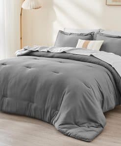 Juego de Edredón Gris INFIIXSO Full - 7 Piezas Juego
