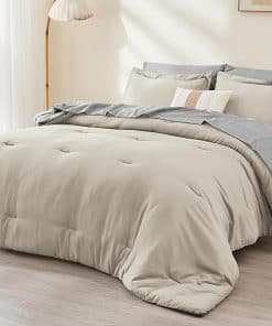 Set de Edredón Beige INFIIXSO Full - 7 Piezas Juego de Cama