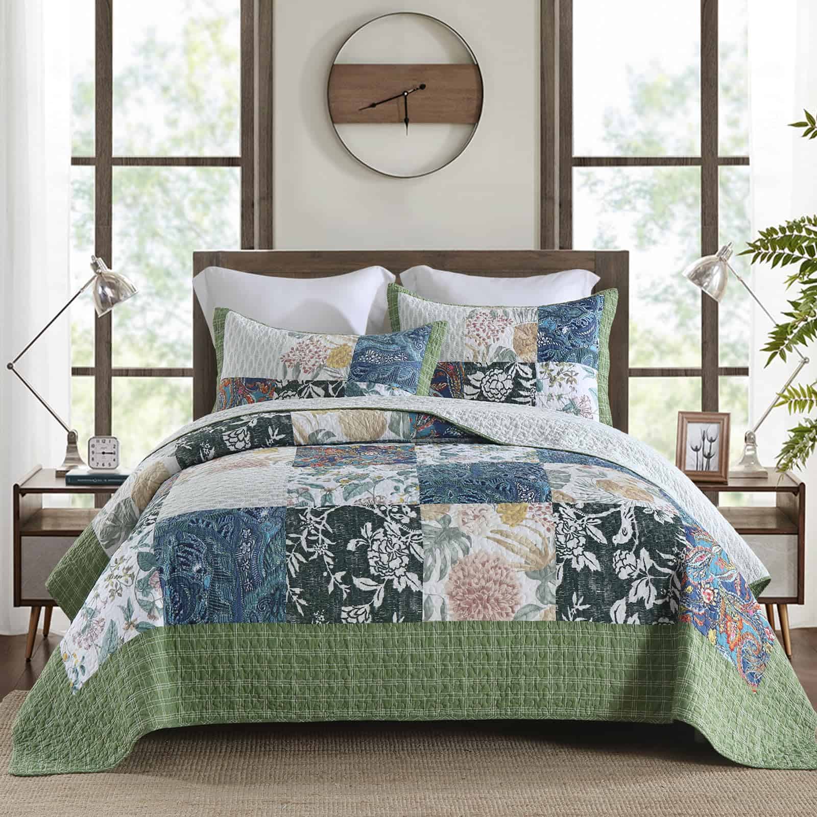 Juego de Edredón Travan Cotton con Verdadero Patchwork