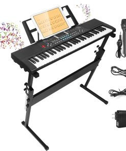 Teclado Electrónico de 61 Teclas KOCASO con Micrófono