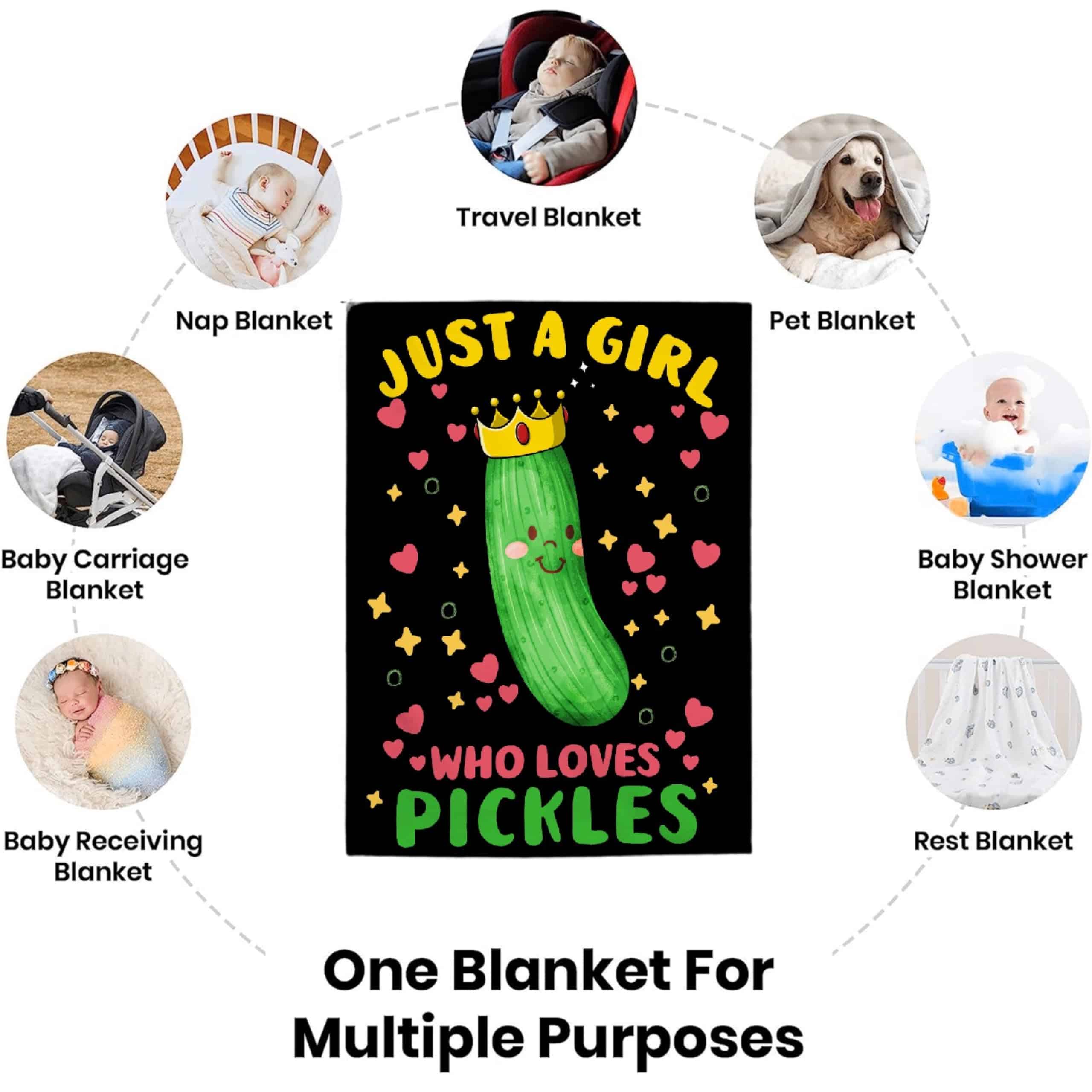 Manta de Pickles Solo una Chica a la que le Encantan los - Imagen 6
