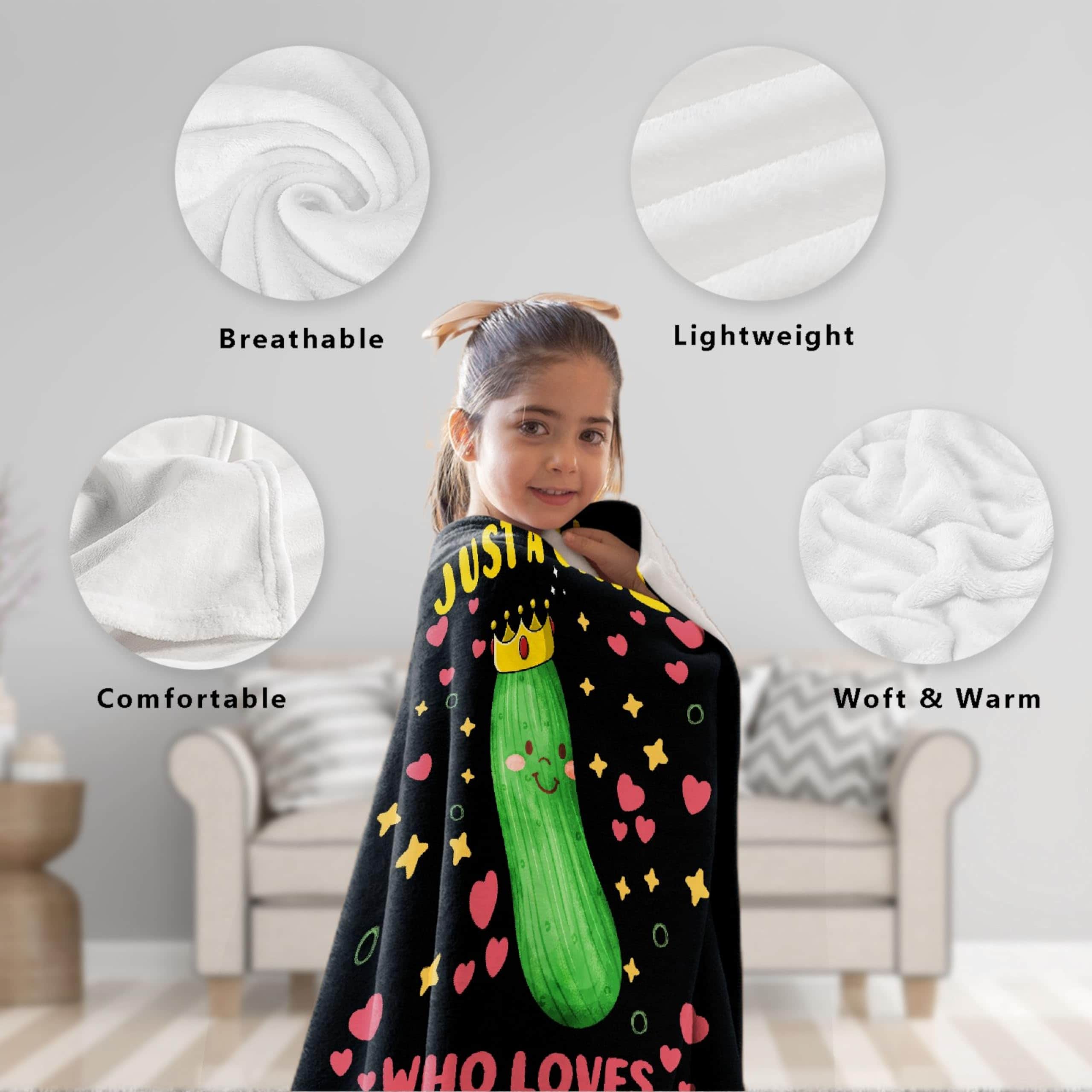 Manta de Pickles Solo una Chica a la que le Encantan los - Imagen 4