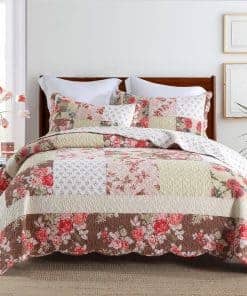 Juego de Colcha de Algodón Travan Real Patchwork de Lujo