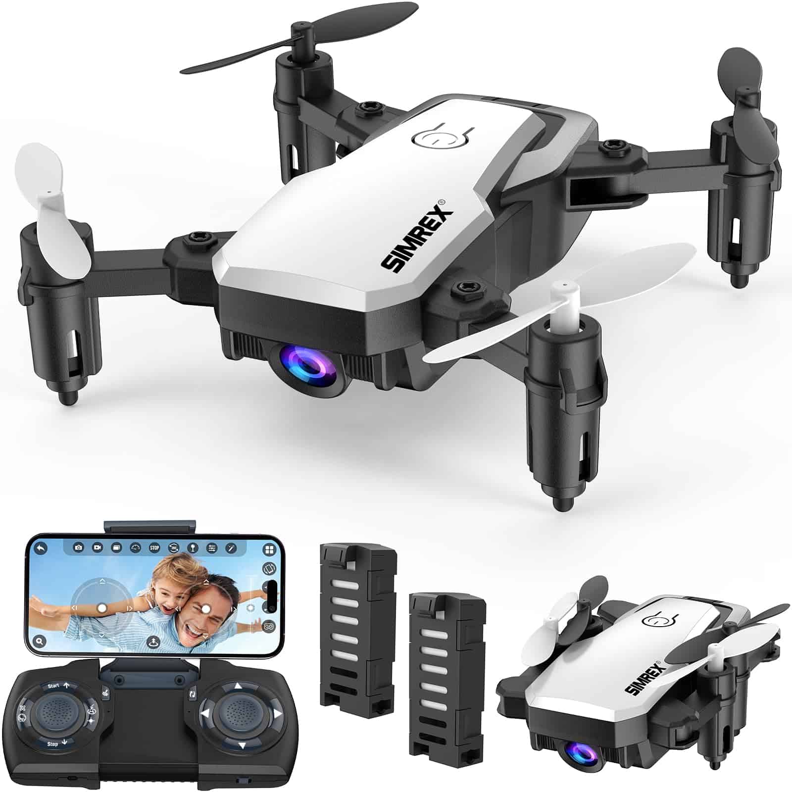 Drone Mini SIMREX X300C con Cámara 720P HD FPV,