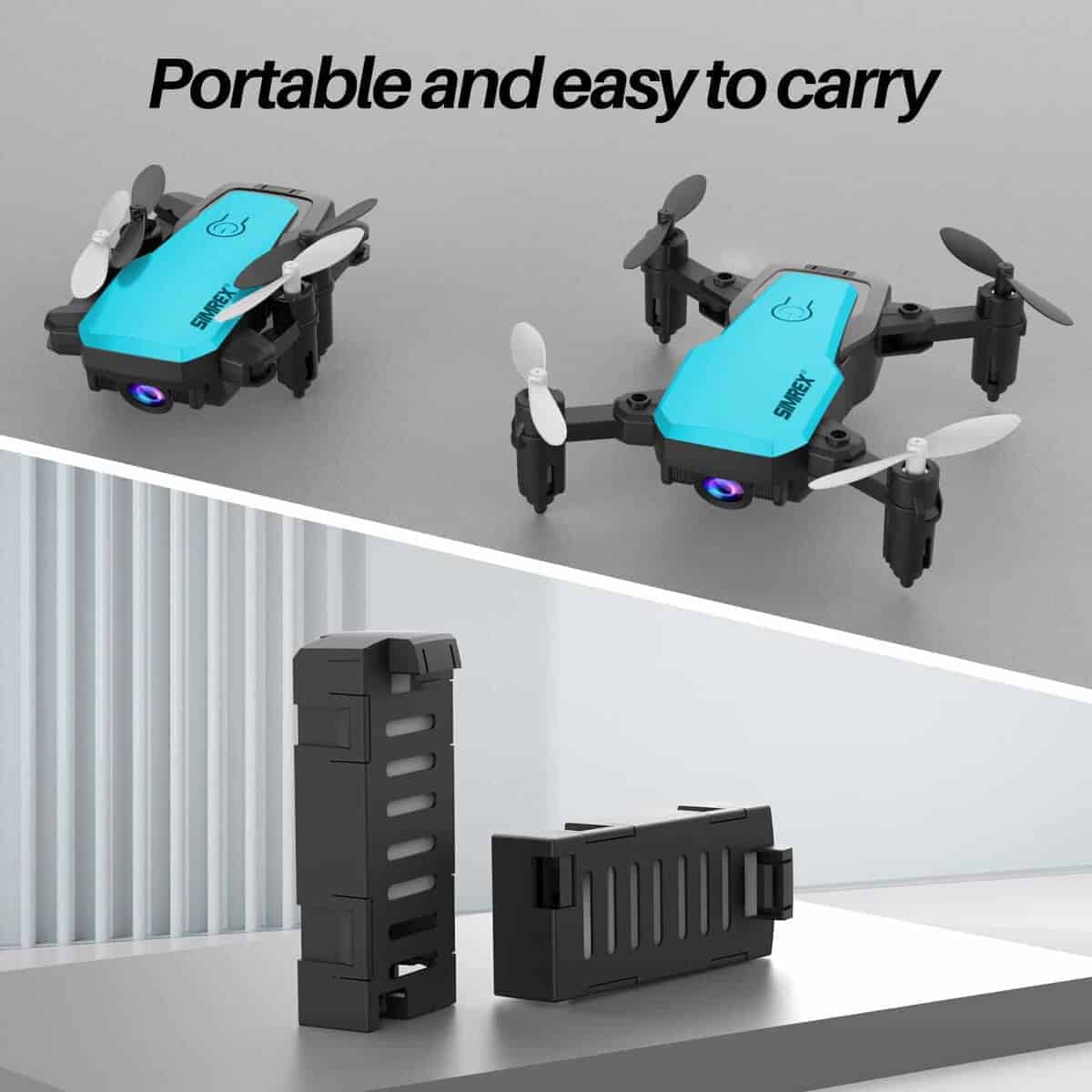 Drone Mini SIMREX X300C con Cámara -Azul - Imagen 8