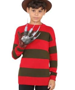 Disfraz de Halloween Jumper con Rayas Rojas y Verdes para
