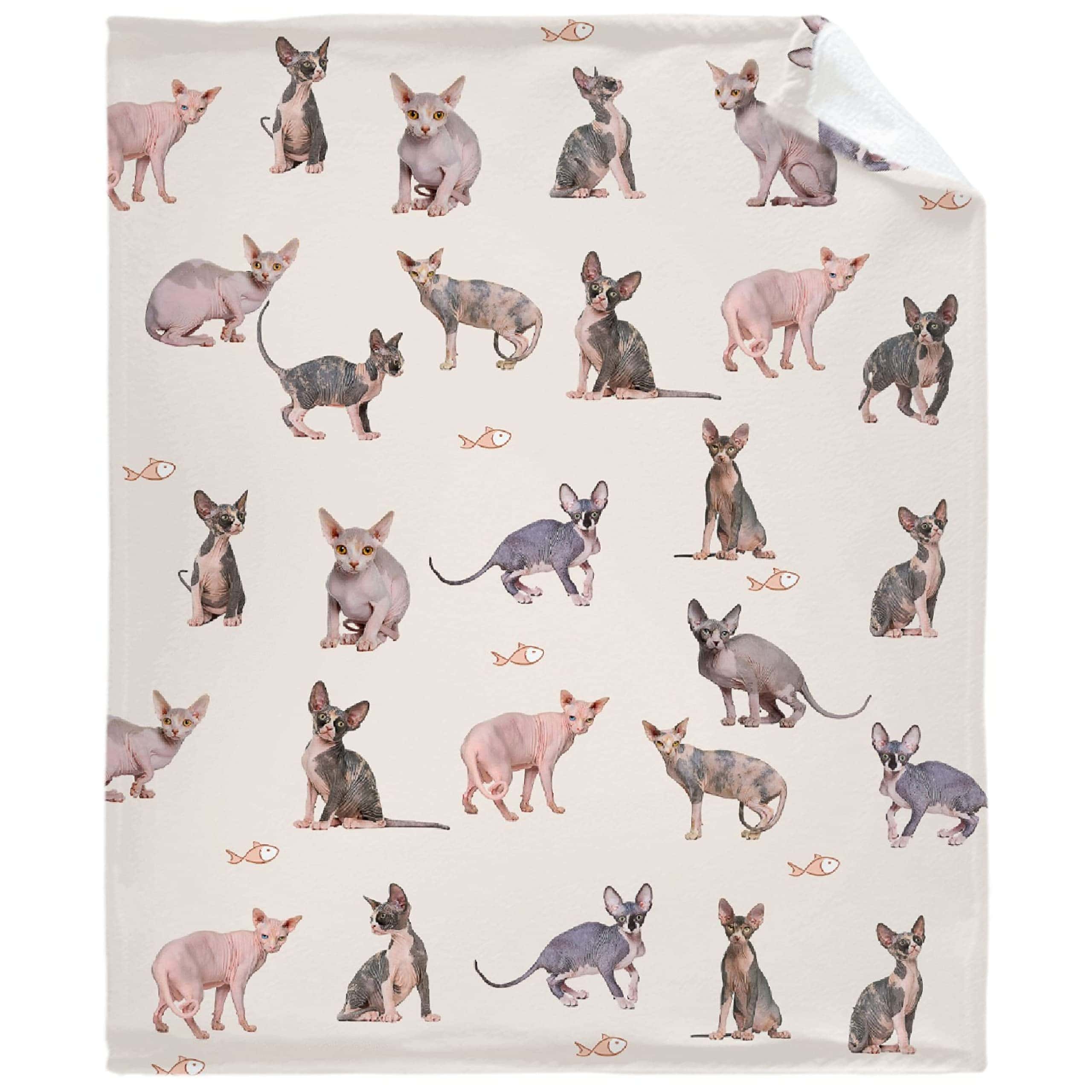 Manta de Gato Sphynx Regalo para Niños Niñas, Regalos de - Imagen 5