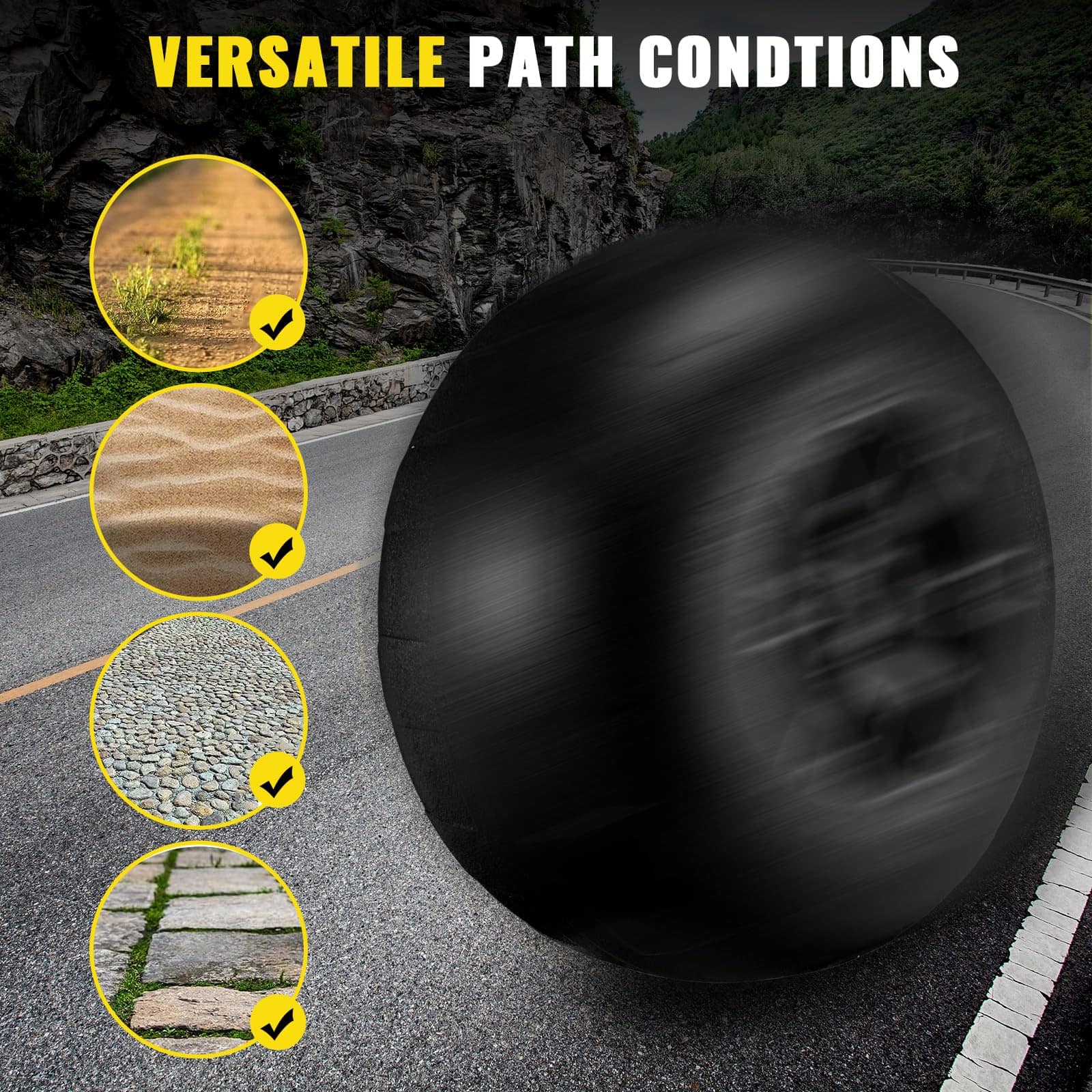 Ruedas de playa inflables ONECHOI, 13" neumáticos sólidos - Imagen 8