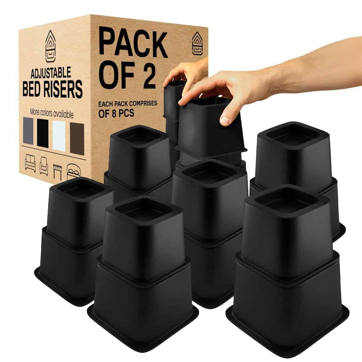 Elevadores de Cama Ajustables de Alta Resistencia para