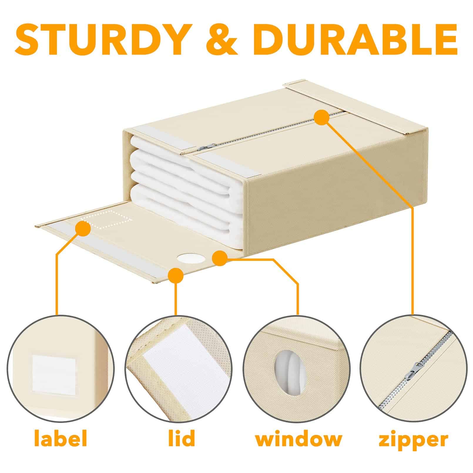 Organizadores y Almacenamiento de Sábanas SpaceAid 6 Pack, - Imagen 7