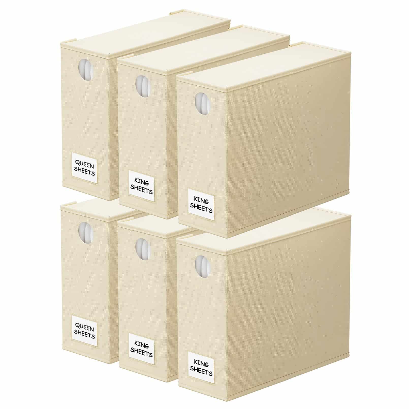 Organizadores y Almacenamiento de Sábanas SpaceAid 6 Pack,