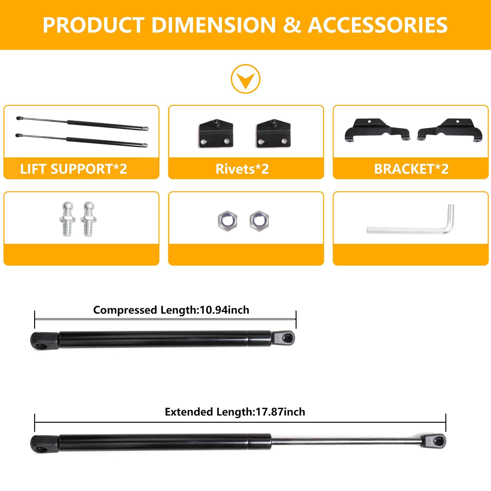 Kit de Asistencia para Elevación de Capó RERPRO Compatible - Imagen 10