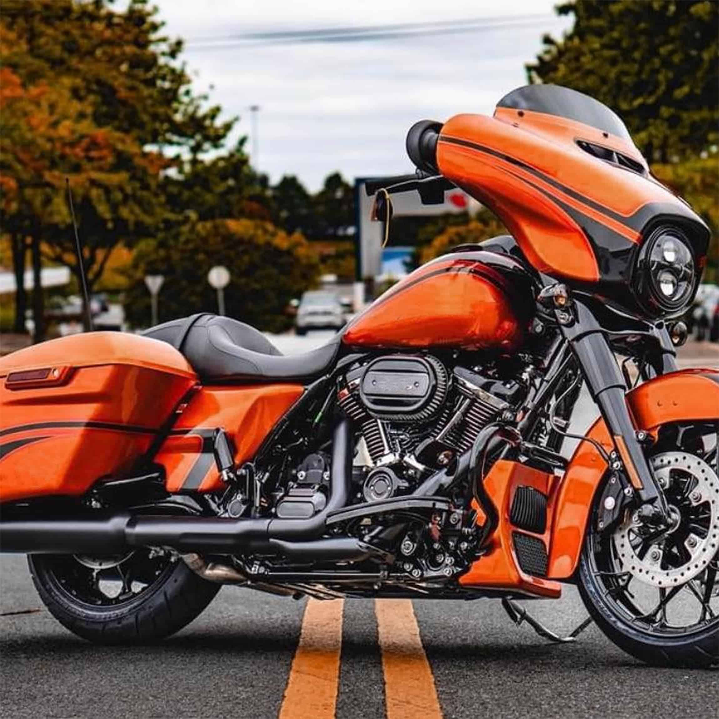 Guardabarros del motor recortado para Harley Road Glide - Imagen 7