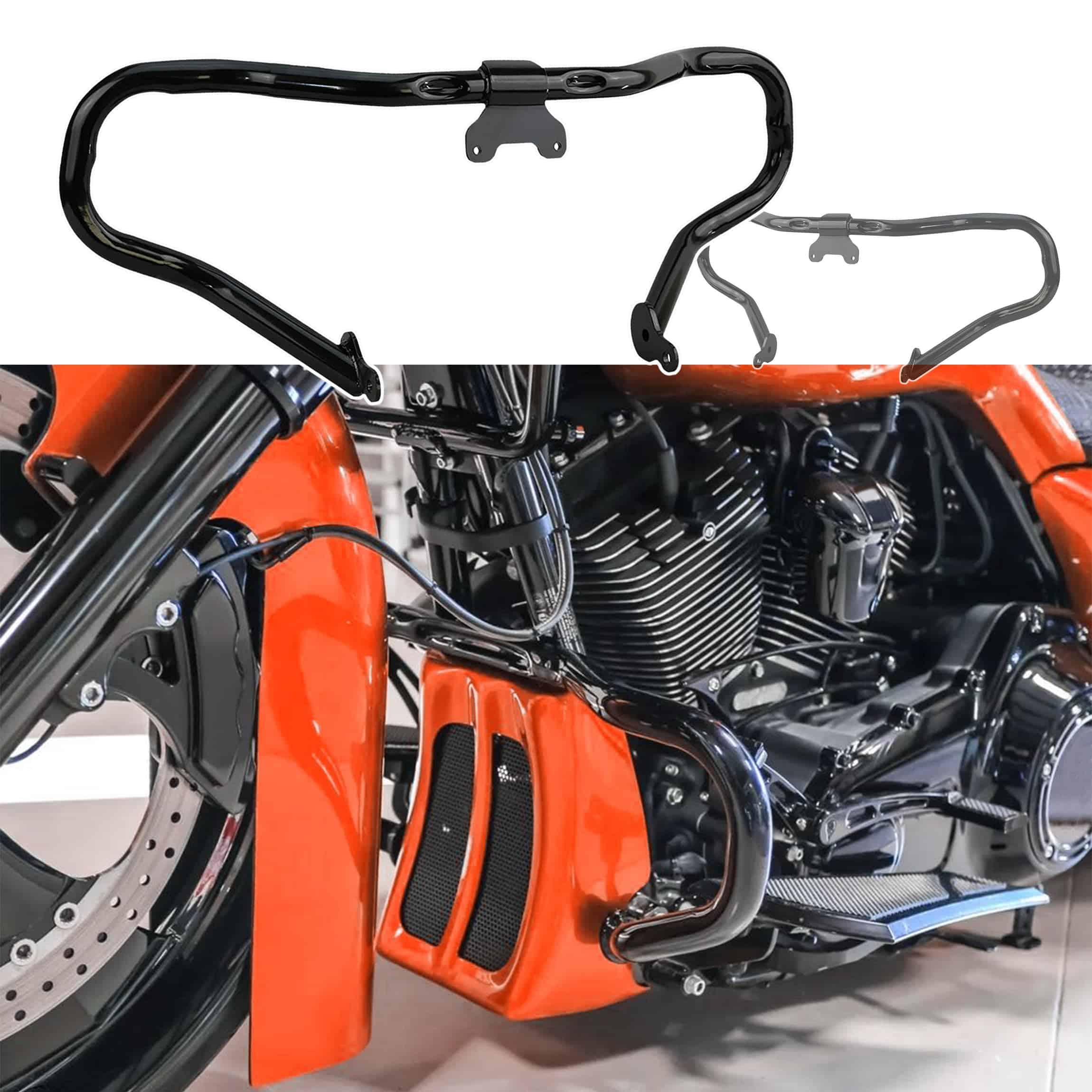 Guardabarros del motor recortado para Harley Road Glide - Imagen 3
