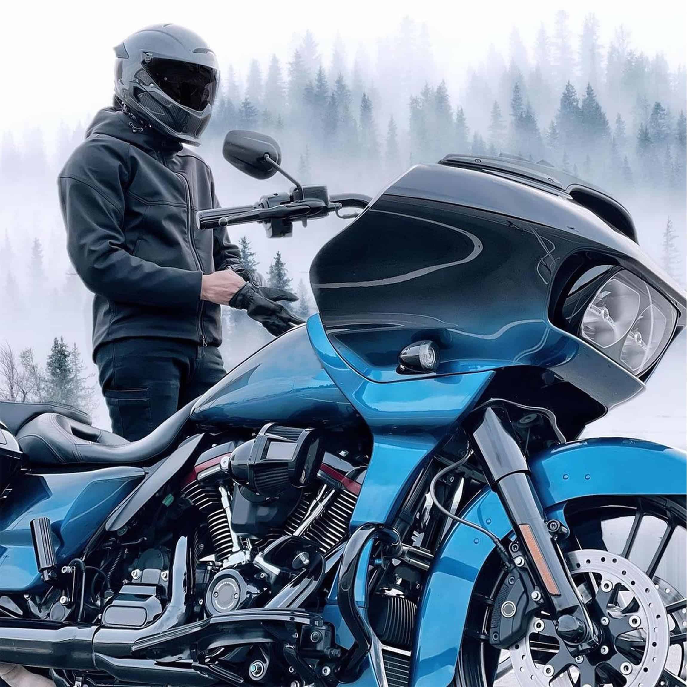 Guardabarros del motor recortado para Harley Road Glide - Imagen 8