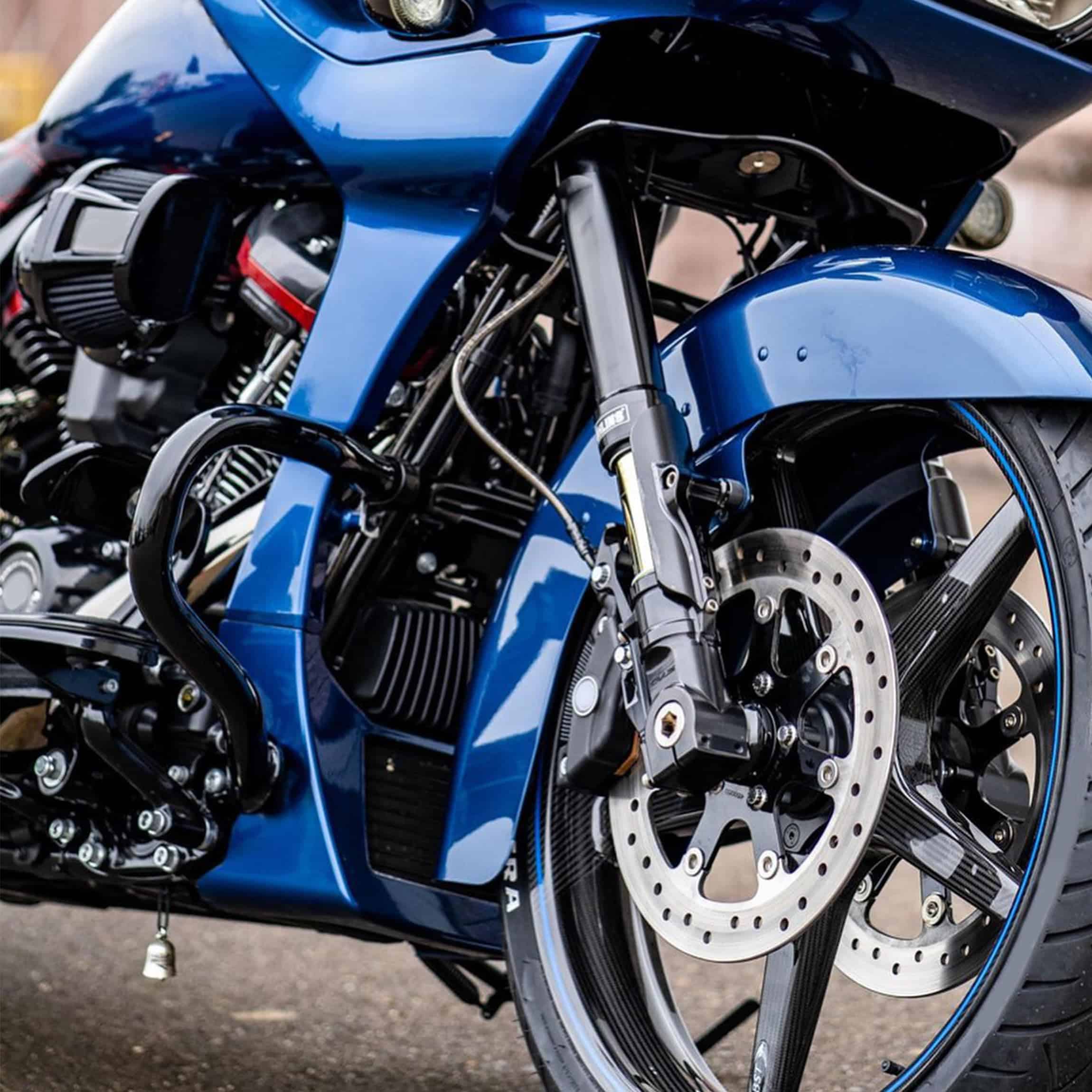 Guardabarros del motor recortado para Harley Road Glide - Imagen 9