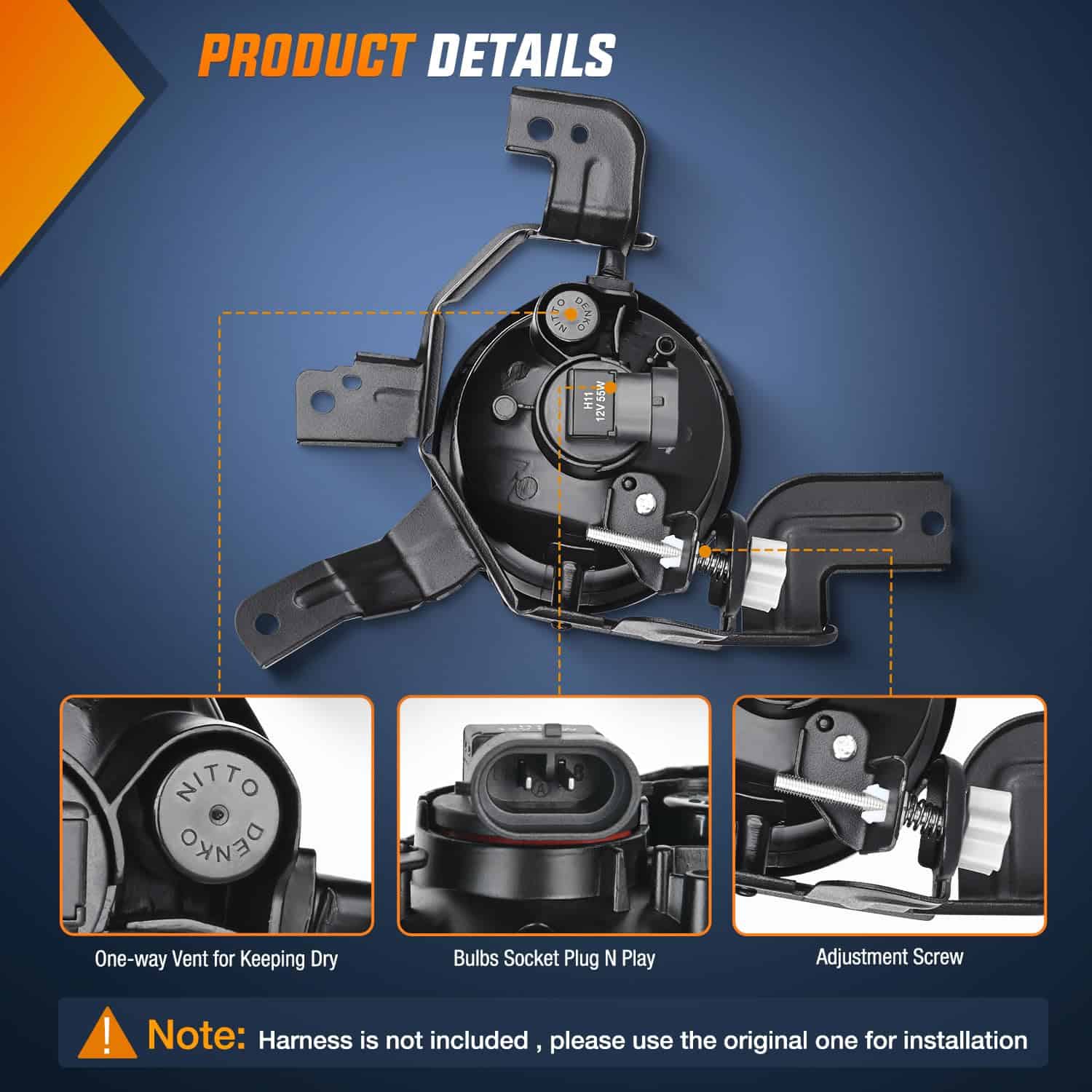 Nilight Faros de Niebla Ensamblaje Compatible con 2007 2008 - Imagen 4