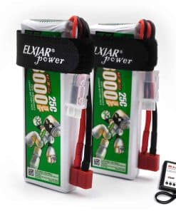 (Paquete de 2) Batería Li-Po 7.4V 3000mAh 25C con Conector