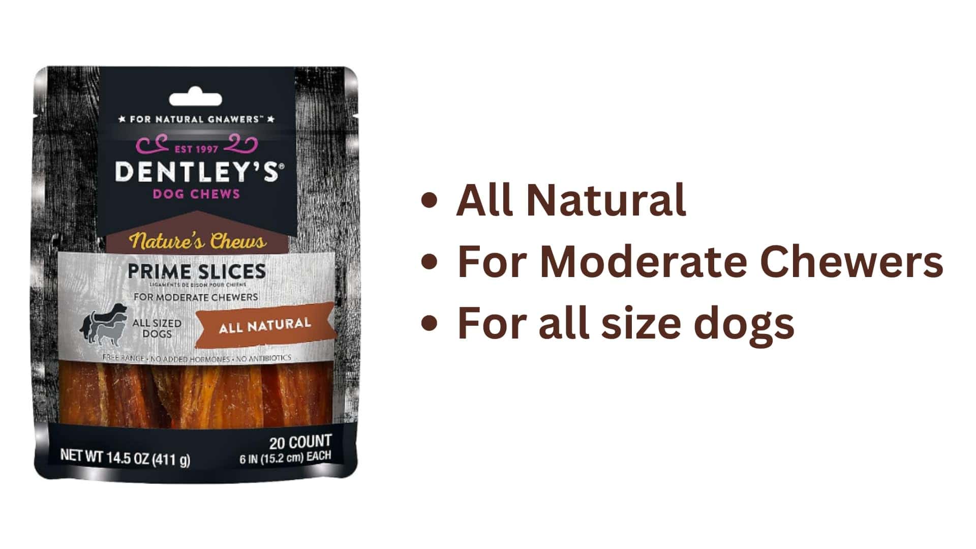 Mordeduras para Perros Dentley's Nature's Chews Prime - Imagen 3