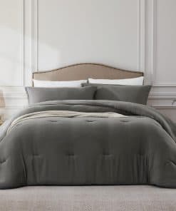 Juego de Edredón Completo Quataly Gris, 3 Piezas de Ropa de