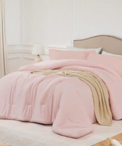 Juego de Edredón Gemelo Quataly Blushpink, 2 Piezas Suave