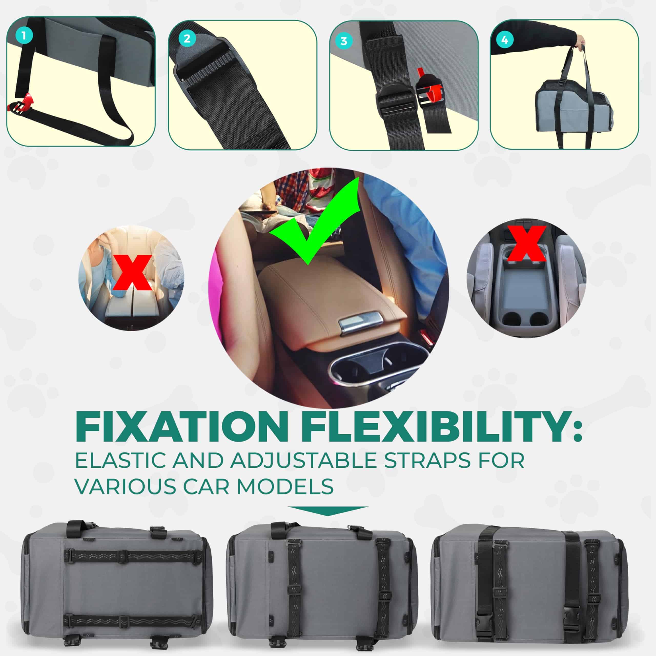 Asiento para Auto de Consola para Perros FurrComfort - - Imagen 8