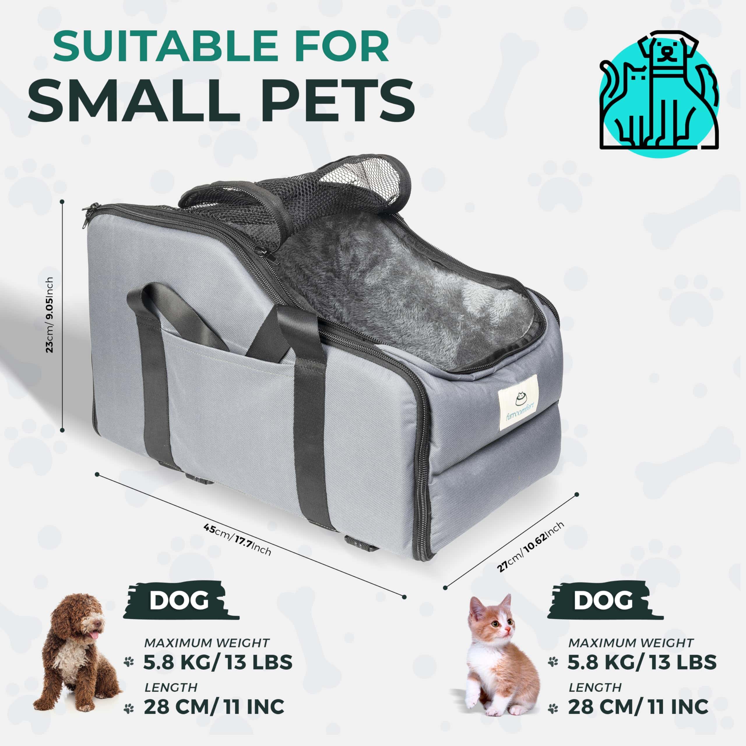 Asiento para Auto de Consola para Perros FurrComfort - - Imagen 6