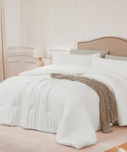 Juego de edredón California King Quataly beige, 3 piezas